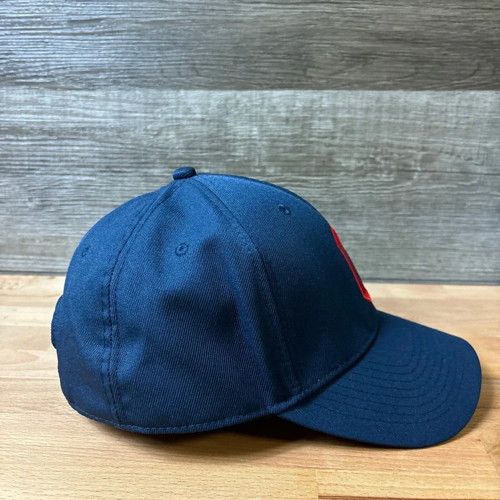 Cleveland Indians‎ Hat Cap Strap Back Blue Red Plain Logo MLB Baseball